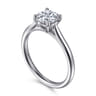 Bena - 14K White Gold Round Solitaire Diamond Engagement Ring