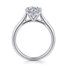 Bena - 14K White Gold Round Solitaire Diamond Engagement Ring