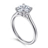Bena - 14K White Gold Round Solitaire Diamond Engagement Ring