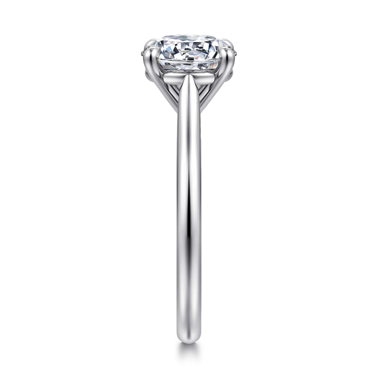 Bena - 14K White Gold Round Solitaire Diamond Engagement Ring - Shot 5
