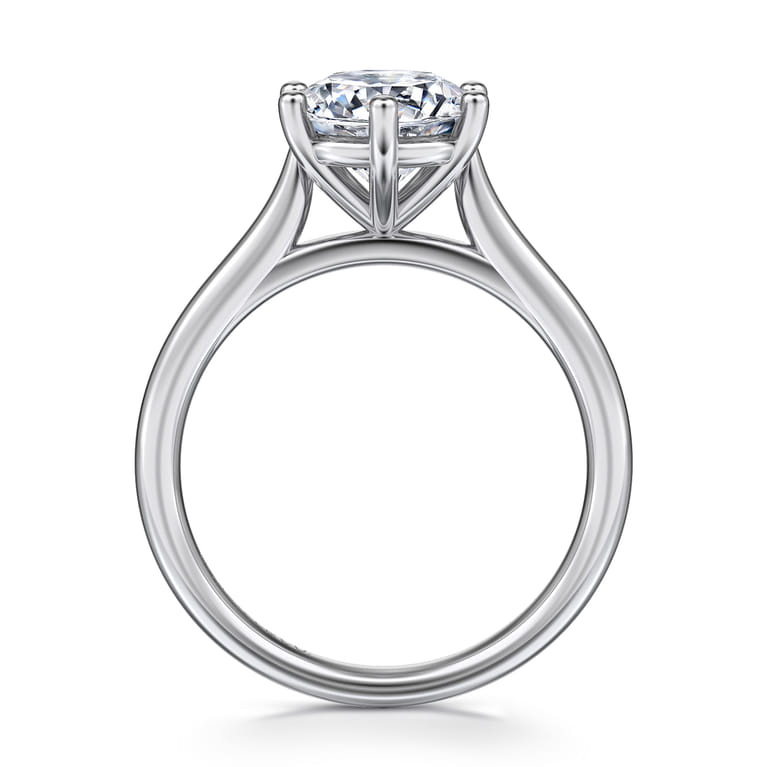 Brave - 14K White Gold 6 Prong Round Solitaire Diamond Engagement Ring - Shot 2