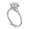 Brave - 14K White Gold 6 Prong Round Solitaire Diamond Engagement Ring