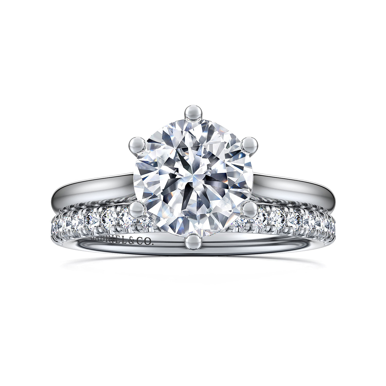 Brave - 14K White Gold Round Solitaire Diamond Engagement Ring - Shot 4