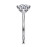 Brave - 14K White Gold 6 Prong Round Solitaire Diamond Engagement Ring