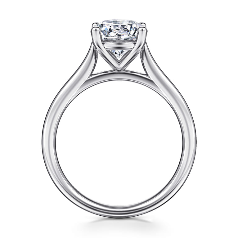 Bravo - 14K White Gold Round Solitaire Diamond Engagement Ring - Shot 2