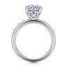 Ella - 14K White Gold Round Solitaire Diamond Engagement Ring