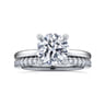 Ella - 14K White Gold Round Solitaire Diamond Engagement Ring