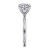 Ella - 14K White Gold Round Solitaire Diamond Engagement Ring