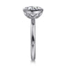 Linny - 14K White Gold Round Bezel Set Diamond Engagement Ring