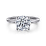 Anushka - 14K White Gold Round Solitaire Diamond Engagement Ring