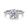 Anushka - 14K White Gold Round Solitaire Diamond Engagement Ring