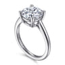 Anushka - 14K White Gold Round Solitaire Diamond Engagement Ring