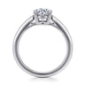 Anushka - 14K White Gold Round Solitaire Diamond Engagement Ring