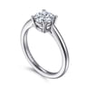 Anushka - 14K White Gold Round Solitaire Diamond Engagement Ring