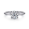 Anushka - 14K White Gold Round Solitaire Diamond Engagement Ring