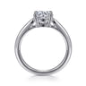Anushka - 14K White Gold Round Solitaire Diamond Engagement Ring