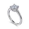 Anushka - 14K White Gold Round Solitaire Diamond Engagement Ring