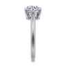 Anushka - 14K White Gold Round Solitaire Diamond Engagement Ring