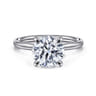 Tiana - 14K White Gold Round Solitaire Diamond Engagement Ring