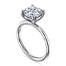 Tiana - 14K White Gold Round Solitaire Diamond Engagement Ring