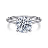 Tiana - 14K White Gold Round Solitaire Diamond Engagement Ring