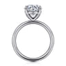 Tiana - 14K White Gold Round Solitaire Diamond Engagement Ring