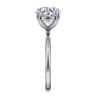 Tiana - 14K White Gold Round Solitaire Diamond Engagement Ring