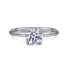 Tiana - 14K White Gold Round Solitaire Diamond Engagement Ring