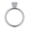 Tiana - 14K White Gold Round Solitaire Diamond Engagement Ring