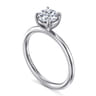 Tiana - 14K White Gold Round Solitaire Diamond Engagement Ring