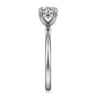 Tiana - 14K White Gold Round Solitaire Diamond Engagement Ring