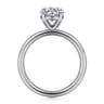 Tiana - 14K White Gold Round Solitaire Diamond Engagement Ring