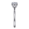 Tiana - 14K White Gold Round Solitaire Diamond Engagement Ring