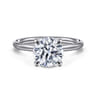 Tiana - 14K White Gold Round Solitaire Diamond Engagement Ring