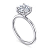 Tiana - 14K White Gold Round Solitaire Diamond Engagement Ring