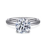Unite - 14K White Gold Round Cut Solitaire Diamond Engagement Ring