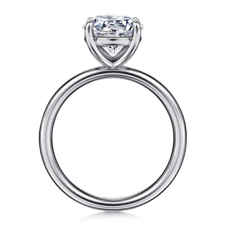 Unite - 14K White Gold Round Cut Solitaire Diamond Engagement Ring - Shot 2