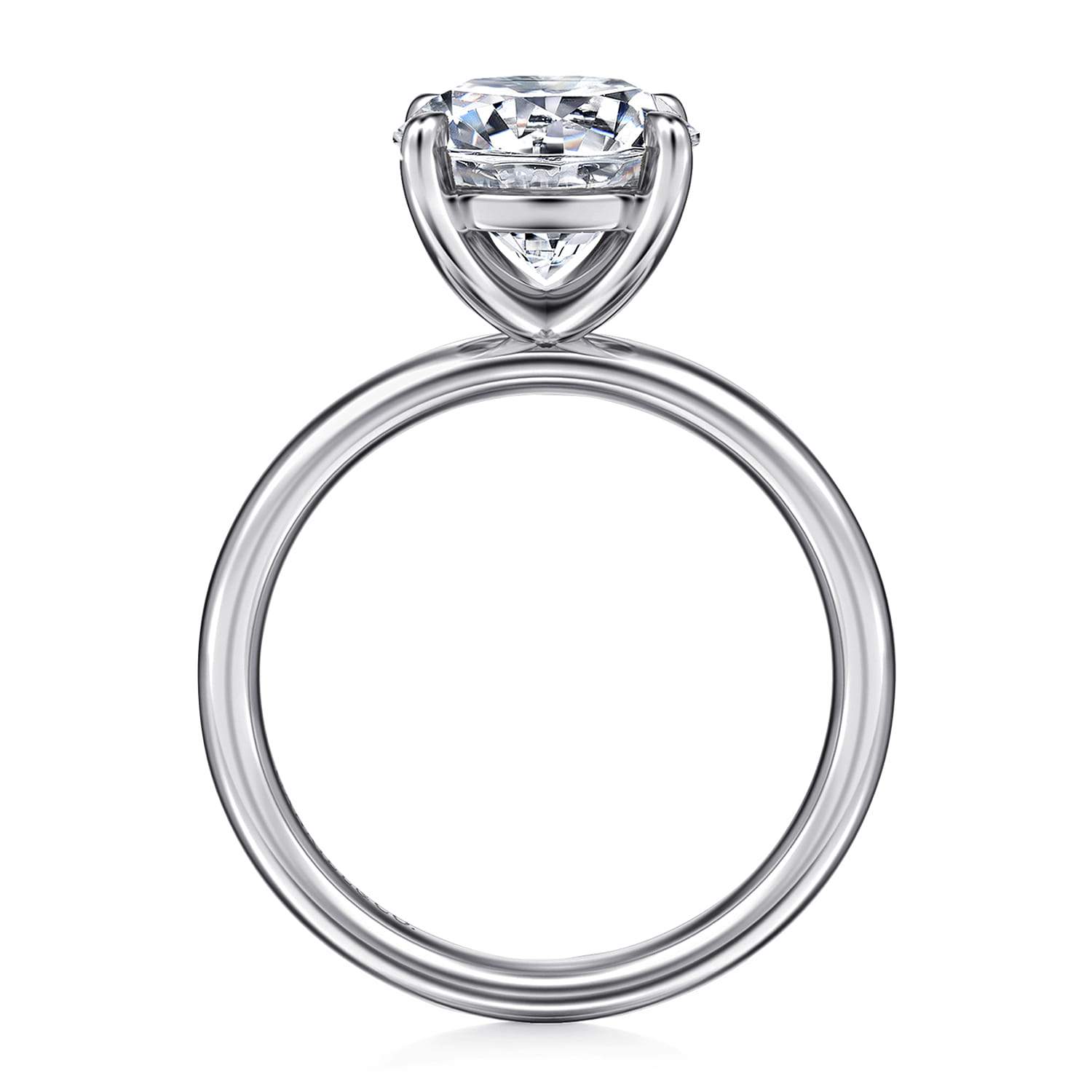Unite - 14K White Gold Round Solitaire Diamond Engagement Ring - Shot 2