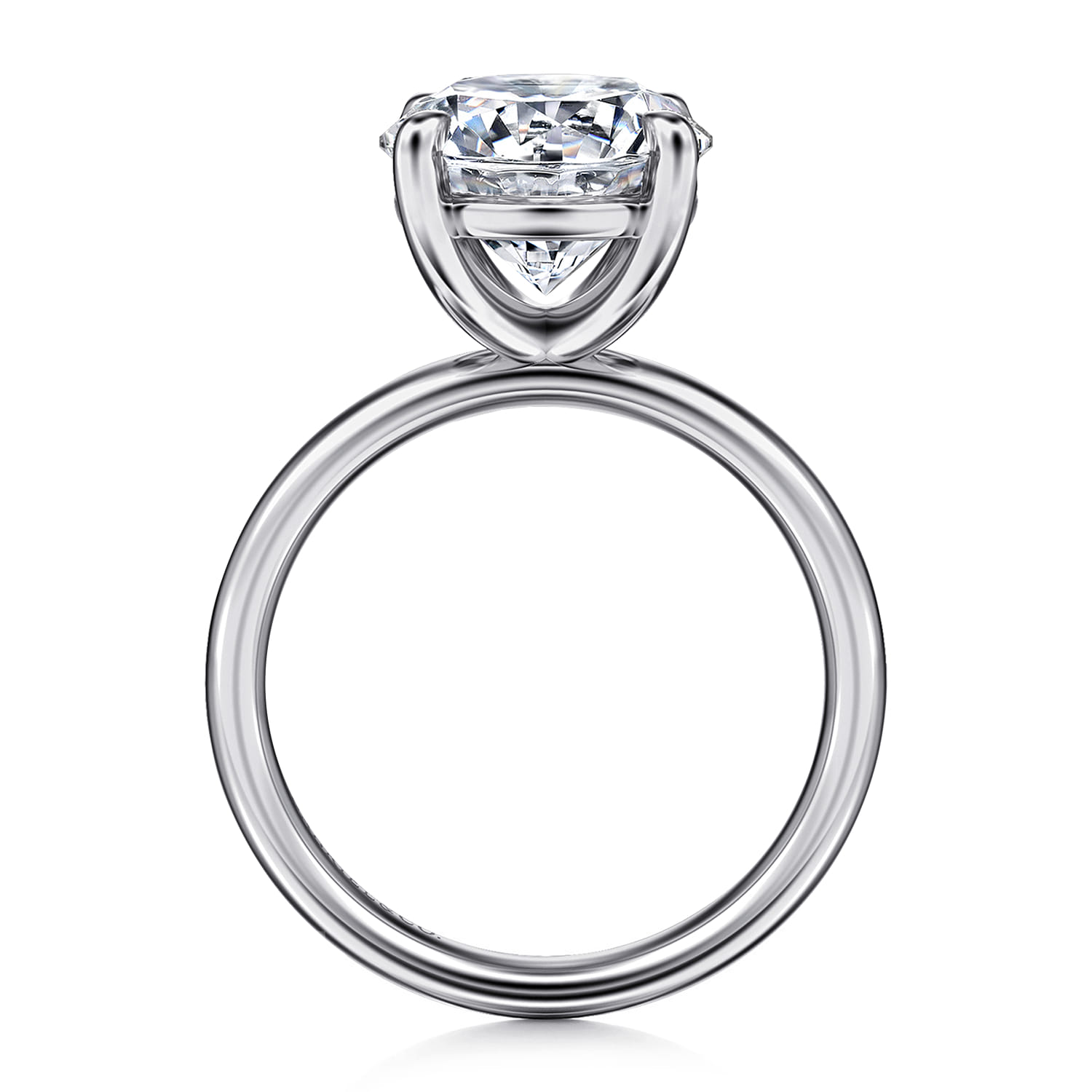 Unite - 14K White Gold Round Solitaire Diamond Engagement Ring - Shot 2