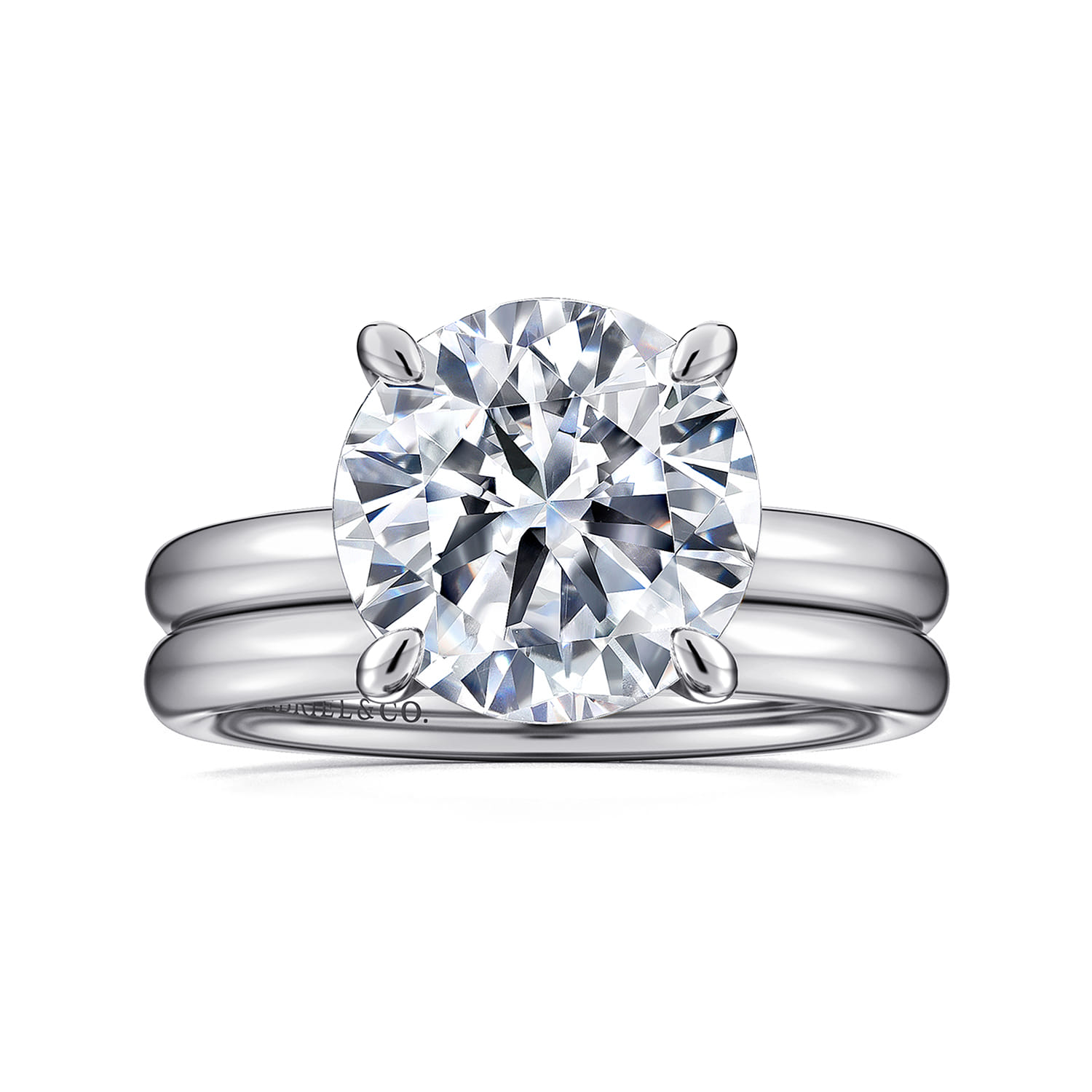 Unite - 14K White Gold Round Solitaire Diamond Engagement Ring - Shot 4