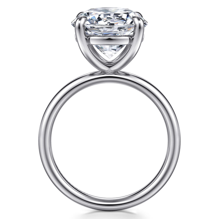 Unite - 14K White Gold Round Solitaire Diamond Engagement Ring - Shot 2