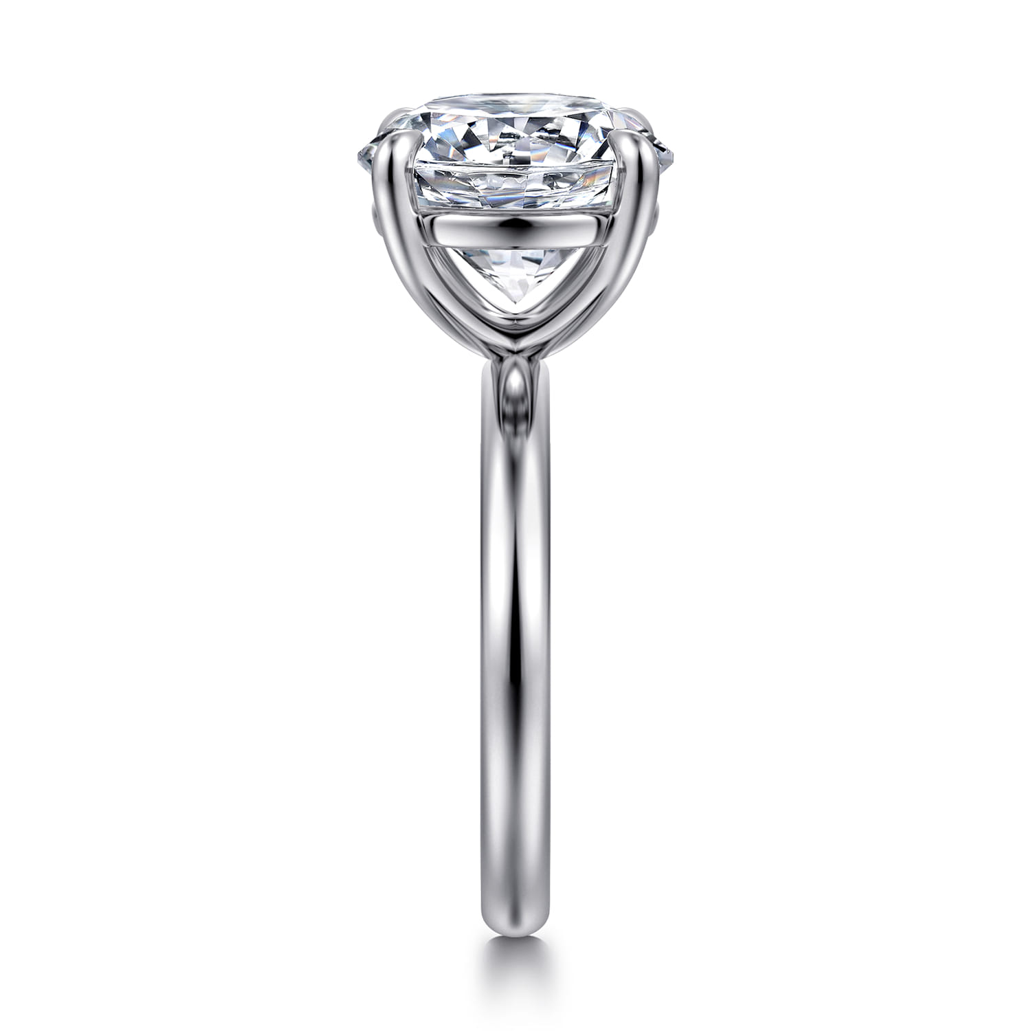 Unite - 14K White Gold Round Solitaire Diamond Engagement Ring - Shot 5