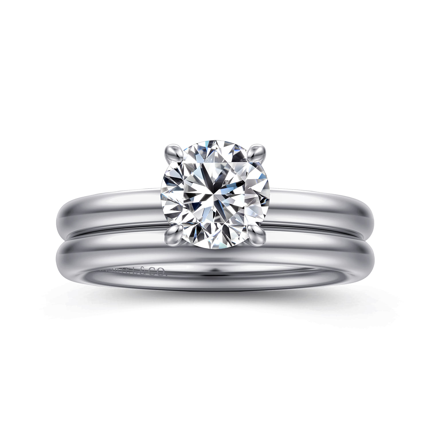 Unite - 14K White Gold Round Solitaire Diamond Engagement Ring - Shot 4