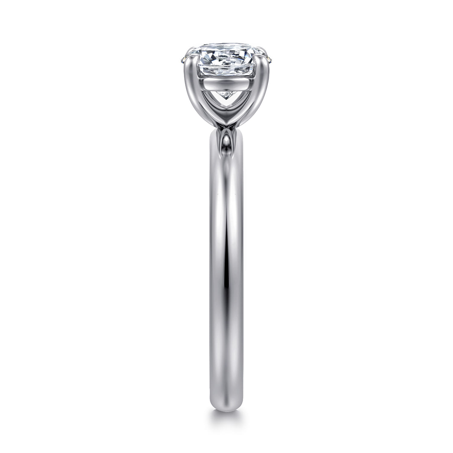 Unite - 14K White Gold Round Solitaire Diamond Engagement Ring - Shot 5