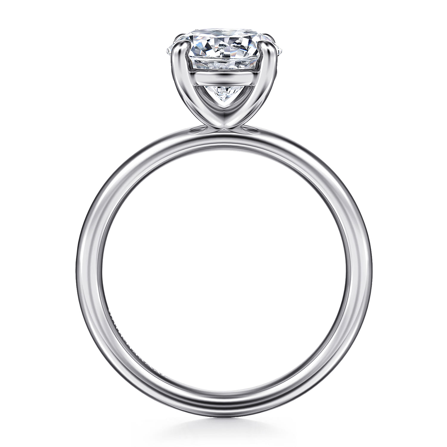 Unite - 14K White Gold Round Solitaire Diamond Engagement Ring - Shot 2
