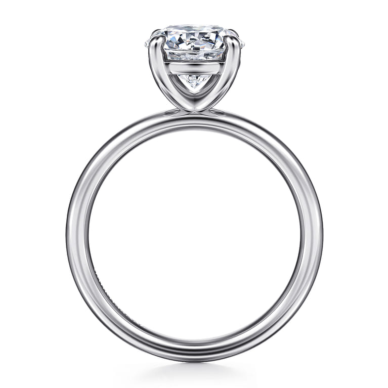 Unite - 14K White Gold Round Solitaire Diamond Engagement Ring - Shot 2