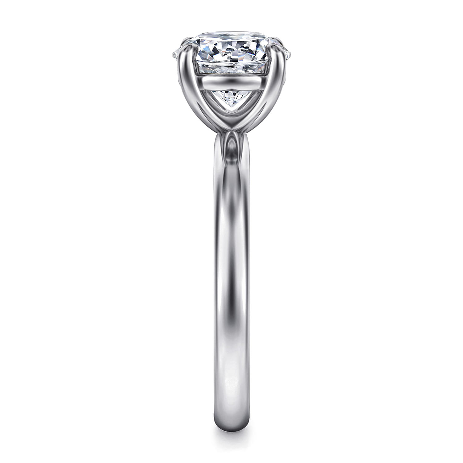 Unite - 14K White Gold Round Solitaire Diamond Engagement Ring - Shot 4
