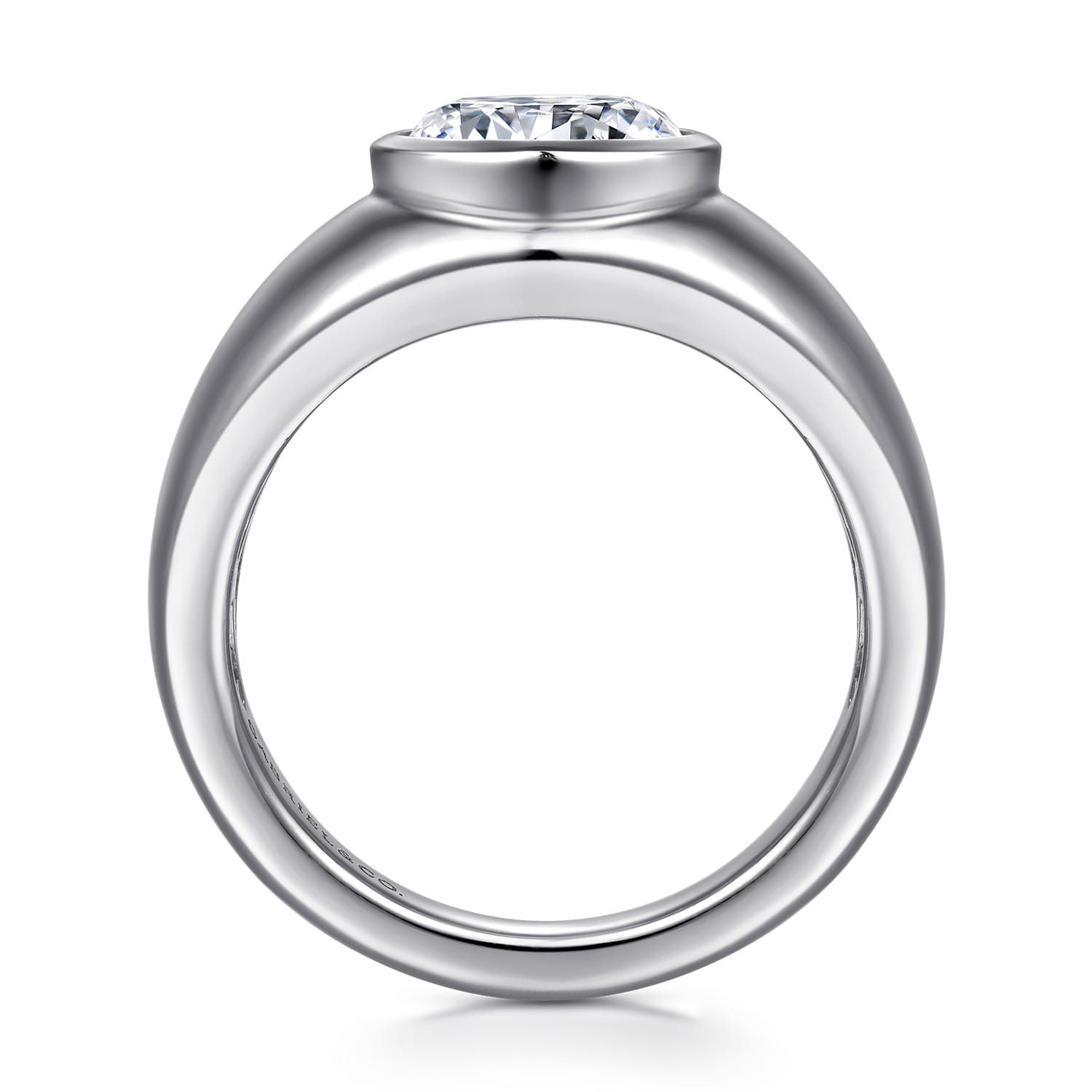 Caya - 14K White Gold Round Diamond Engagement Ring - Shot 2