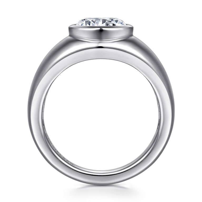 Caya - 14K White Gold Round Diamond Engagement Ring - Shot 2