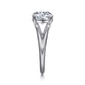 Annie - 14K White Gold Split Shank Round Diamond Engagement Ring